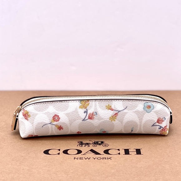 COACH PENCIL COSMETIC CASE IN SIGNATURE CANVAS WITH MYSTICAL FLORAL PRINT - Picture 3 of 8